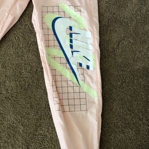 Light pink nike windbreaker joggers